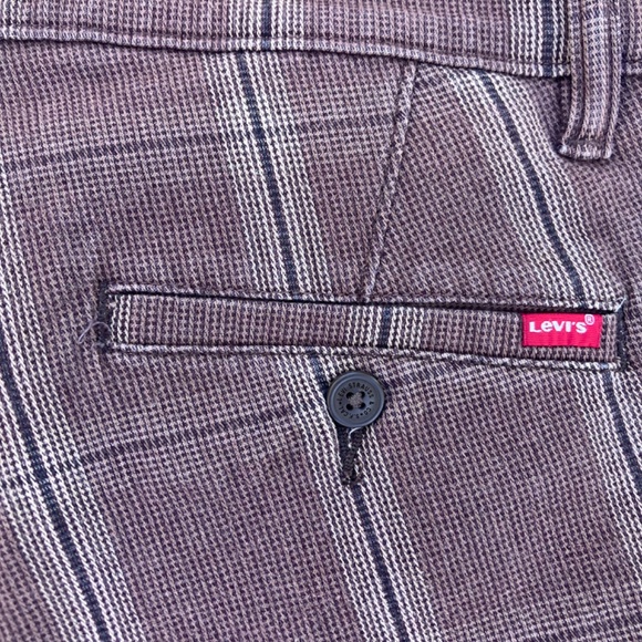 Levi’s XX Chino Standard Taper Fit Men’s Brown Plaid Pants | Size 28x32 - Picture 10 of 10